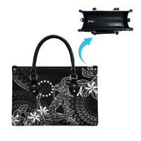 Black Kuki Airani Tapakau Leather Bag Tribal Anchor Mix Tiare