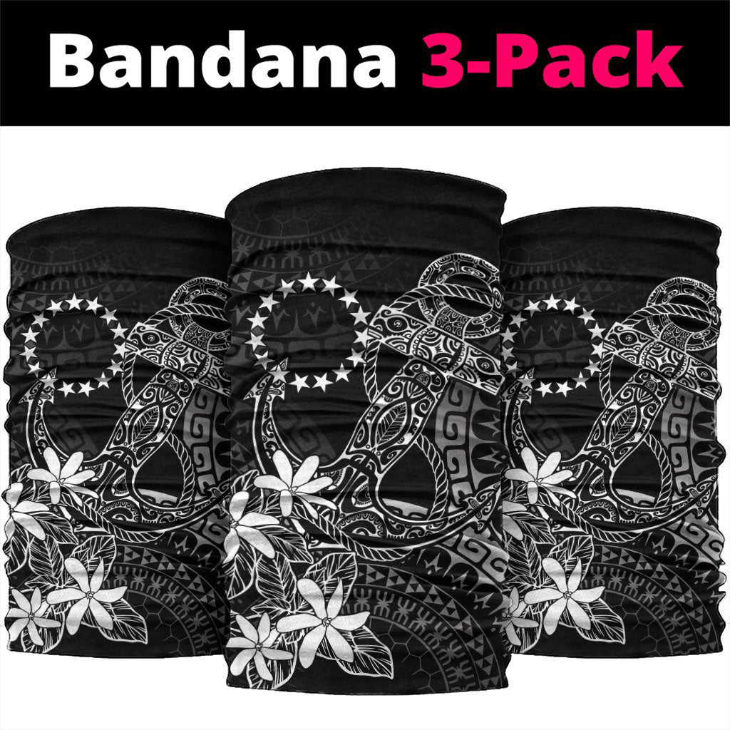 Black Kuki Airani Tapakau Neck Gaiter Tribal Anchor Mix Tiare