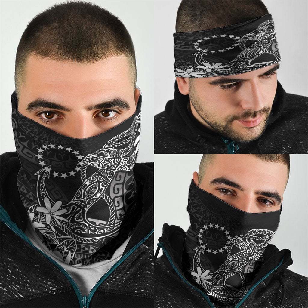 Black Kuki Airani Tapakau Neck Gaiter Tribal Anchor Mix Tiare