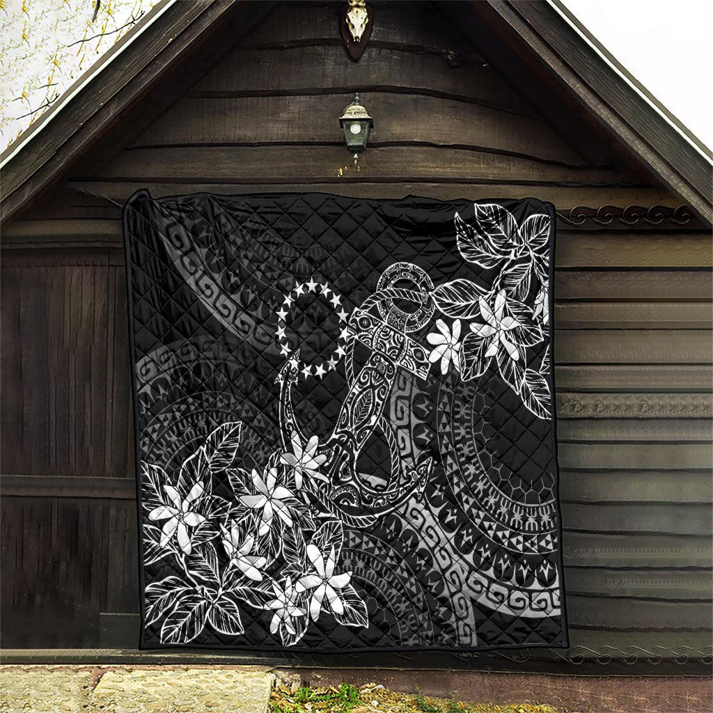 Black Kuki Airani Tapakau Quilt Tribal Anchor Mix Tiare