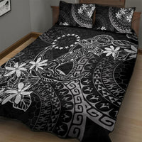 Black Kuki Airani Tapakau Quilt Bed Set Tribal Anchor Mix Tiare