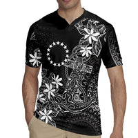 Black Kuki Airani Tapakau Rugby Jersey Tribal Anchor Mix Tiare