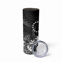 Black Kuki Airani Tapakau Skinny Tumbler Tribal Anchor Mix Tiare LT7 - Polynesian Pride