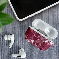 Maroon Kuki Airani Tapakau AirPods Case Tribal Anchor Mix Tiare