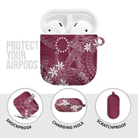 Maroon Kuki Airani Tapakau AirPods Case Tribal Anchor Mix Tiare