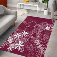 Maroon Kuki Airani Tapakau Area Rug Tribal Anchor Mix Tiare