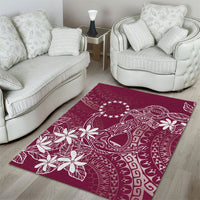 Maroon Kuki Airani Tapakau Area Rug Tribal Anchor Mix Tiare