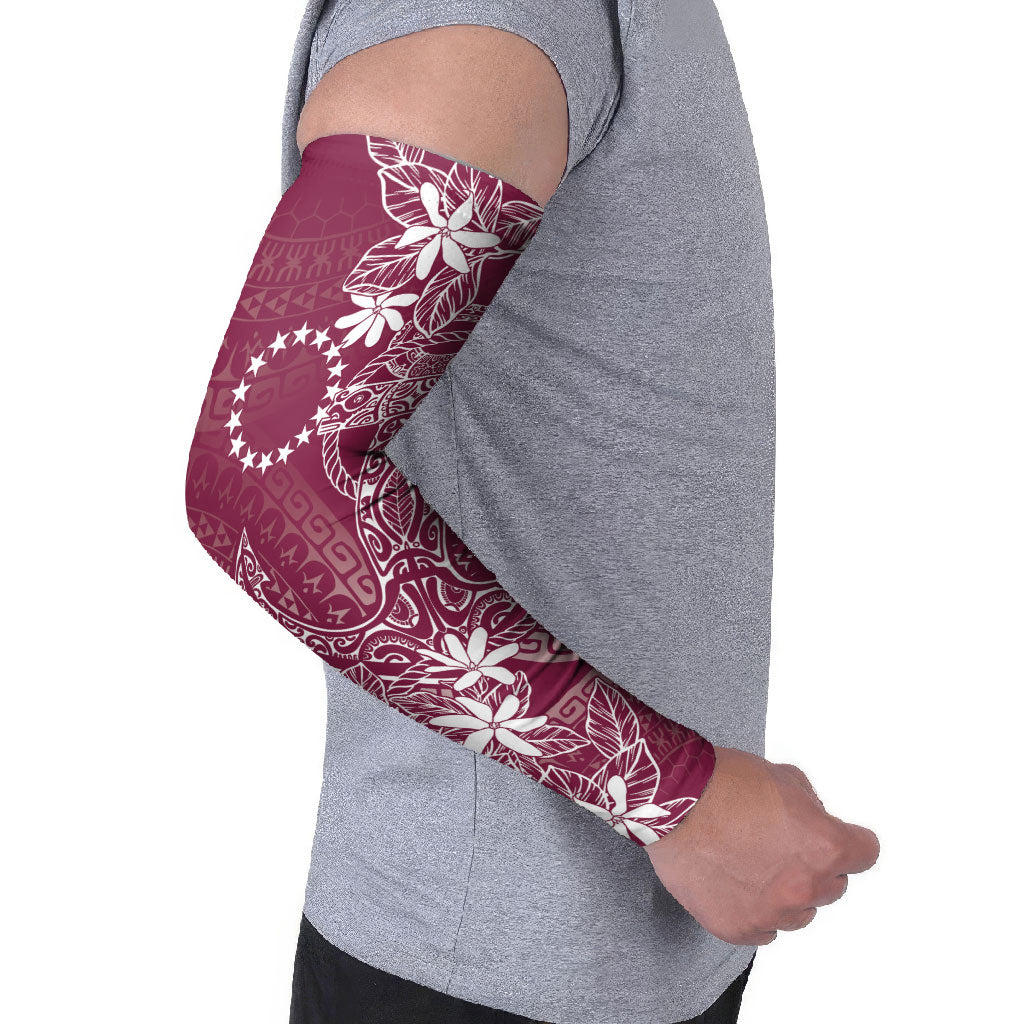 Maroon Kuki Airani Tapakau Arm Sleeves Tribal Anchor Mix Tiare