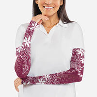 Maroon Kuki Airani Tapakau Arm Sleeves Tribal Anchor Mix Tiare