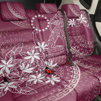 Maroon Kuki Airani Tapakau Back Car Seat Cover Tribal Anchor Mix Tiare LT7 - Polynesian Pride
