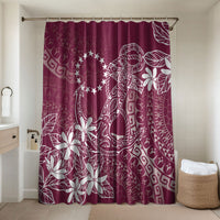 Maroon Kuki Airani Tapakau Bathroom Set Tribal Anchor Mix Tiare