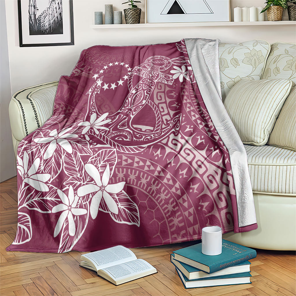 Maroon Kuki Airani Tapakau Blanket Tribal Anchor Mix Tiare