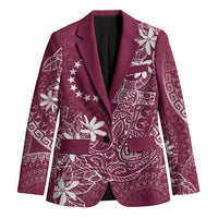 Maroon Kuki Airani Tapakau Blazer Tribal Anchor Mix Tiare