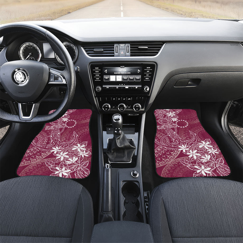 Maroon Kuki Airani Tapakau Car Mats Tribal Anchor Mix Tiare