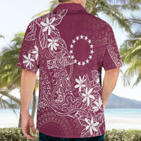 Maroon Kuki Airani Tapakau Hawaiian Shirt Tribal Anchor Mix Tiare