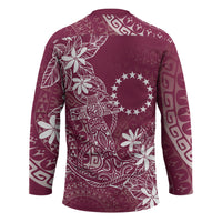 Maroon Kuki Airani Tapakau Hockey Jersey Tribal Anchor Mix Tiare