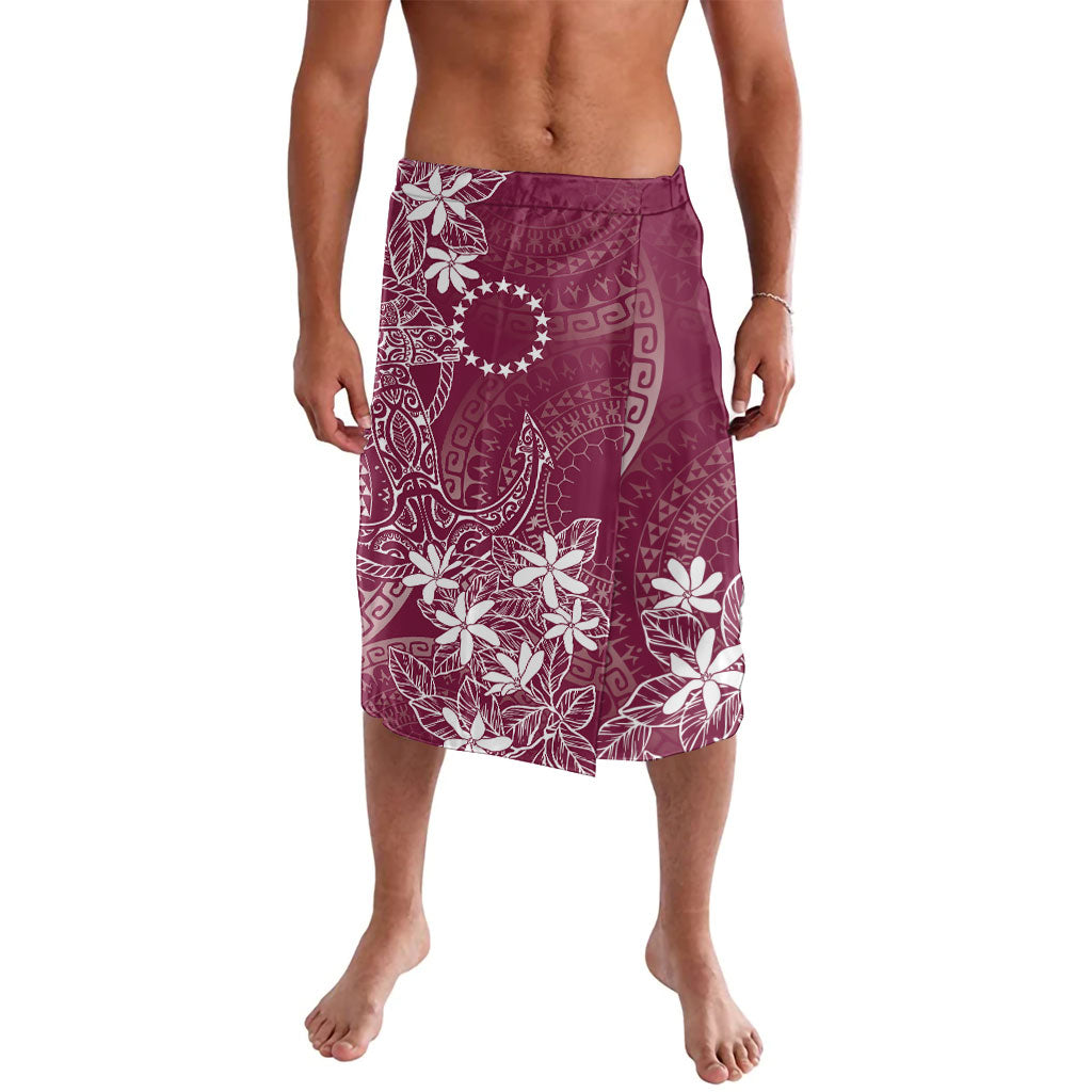 Maroon Kuki Airani Tapakau Lavalava Tribal Anchor Mix Tiare