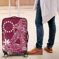 Maroon Kuki Airani Tapakau Luggage Cover Tribal Anchor Mix Tiare