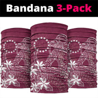Maroon Kuki Airani Tapakau Neck Gaiter Tribal Anchor Mix Tiare