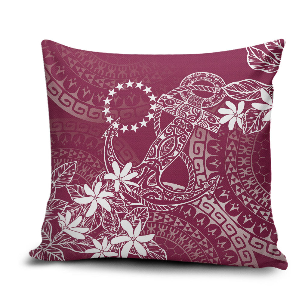 Maroon Kuki Airani Tapakau Pillow Cover Tribal Anchor Mix Tiare
