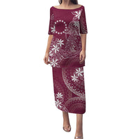 Maroon Kuki Airani Tapakau Puletasi Tribal Anchor Mix Tiare