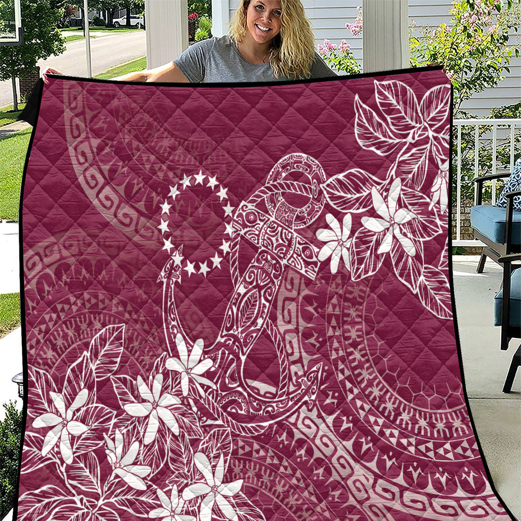 Maroon Kuki Airani Tapakau Quilt Tribal Anchor Mix Tiare