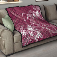 Maroon Kuki Airani Tapakau Quilt Tribal Anchor Mix Tiare