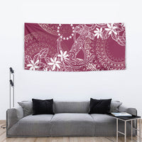 Maroon Kuki Airani Tapakau Tapestry Tribal Anchor Mix Tiare