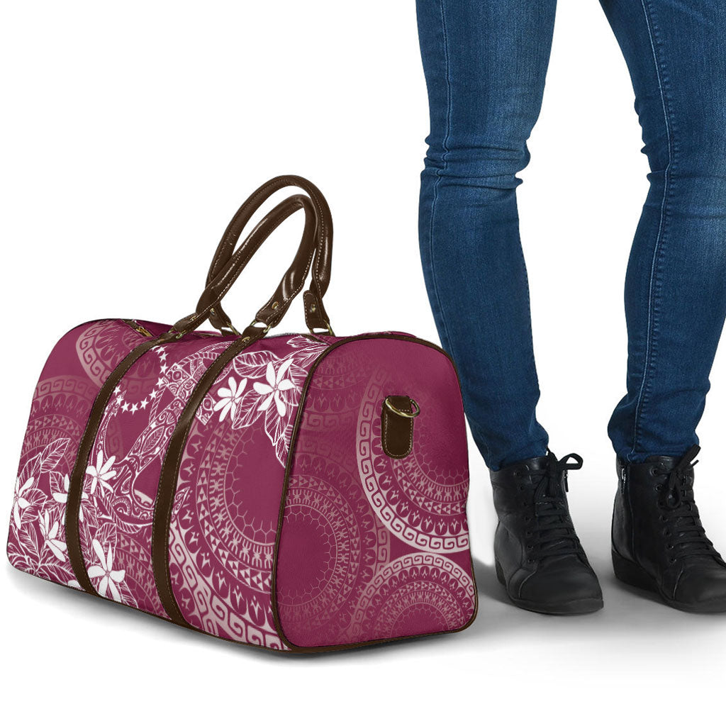 Maroon Kuki Airani Tapakau Travel Bag Tribal Anchor Mix Tiare