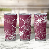 Maroon Kuki Airani Tapakau Tumbler Cup Tribal Anchor Mix Tiare