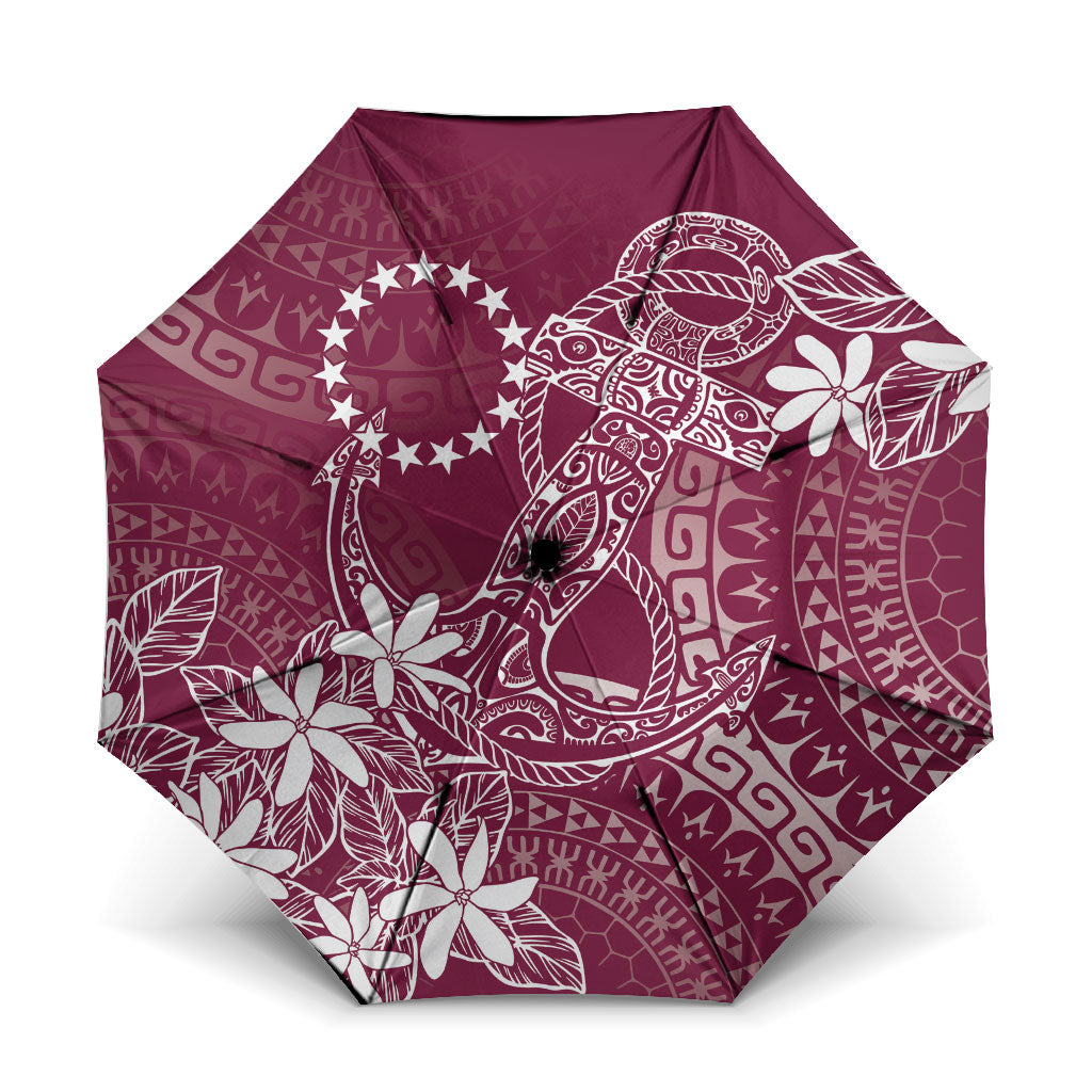 Maroon Kuki Airani Tapakau Umbrella Tribal Anchor Mix Tiare