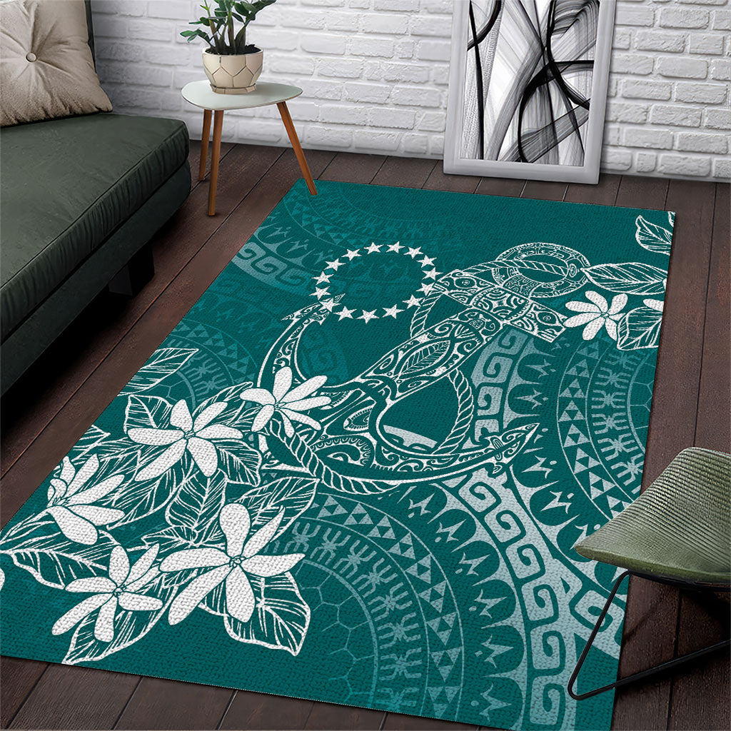 Teal Kuki Airani Tapakau Area Rug Tribal Anchor Mix Tiare