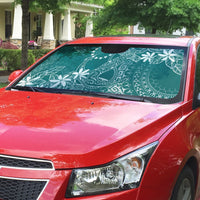 Teal Kuki Airani Tapakau Auto Sun Shade Tribal Anchor Mix Tiare