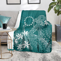 Teal Kuki Airani Tapakau Blanket Tribal Anchor Mix Tiare