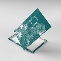 Teal Kuki Airani Tapakau Canvas Wall Art Tribal Anchor Mix Tiare