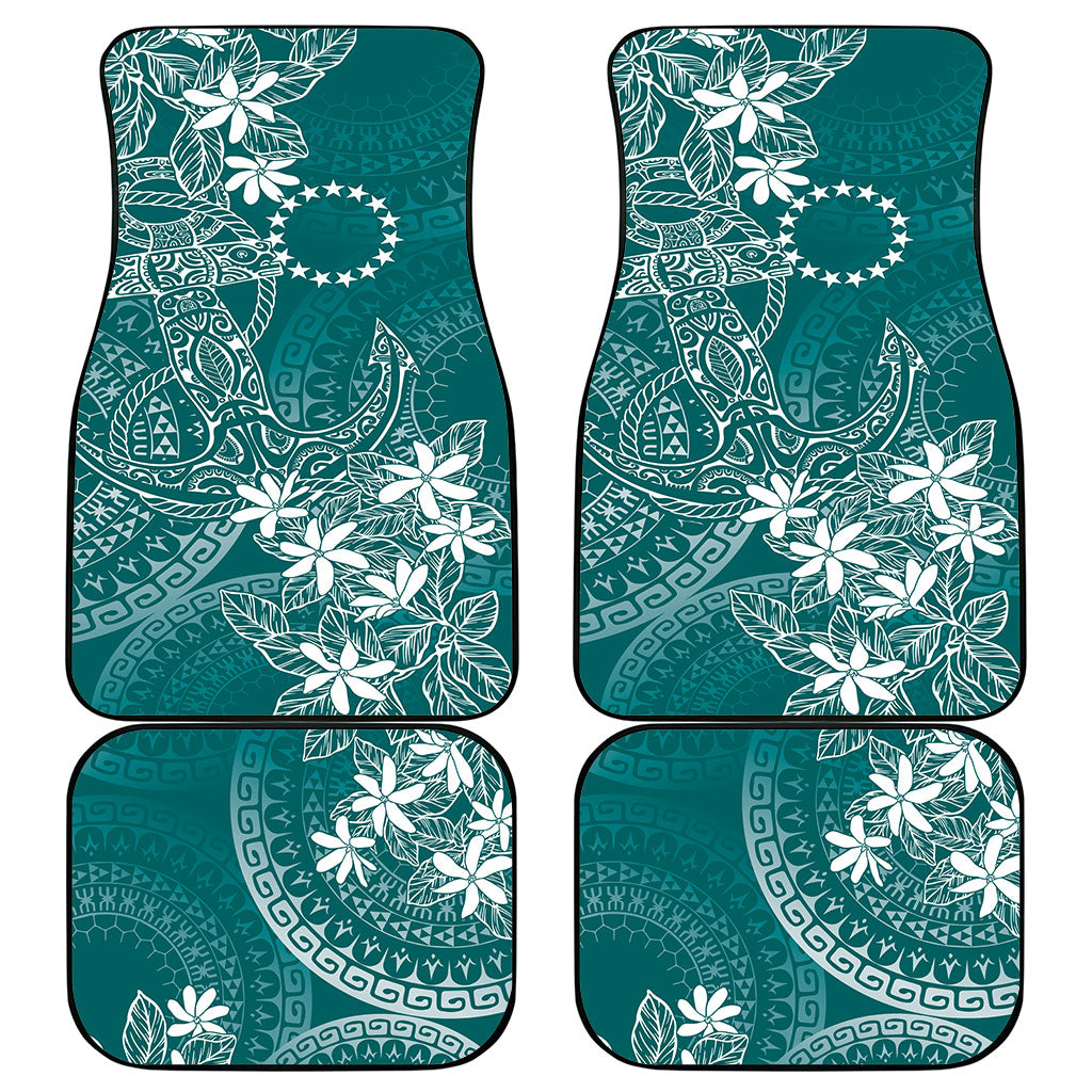Teal Kuki Airani Tapakau Car Mats Tribal Anchor Mix Tiare