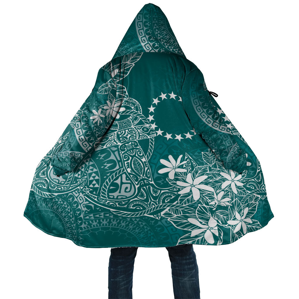 Teal Kuki Airani Tapakau Cloak Tribal Anchor Mix Tiare