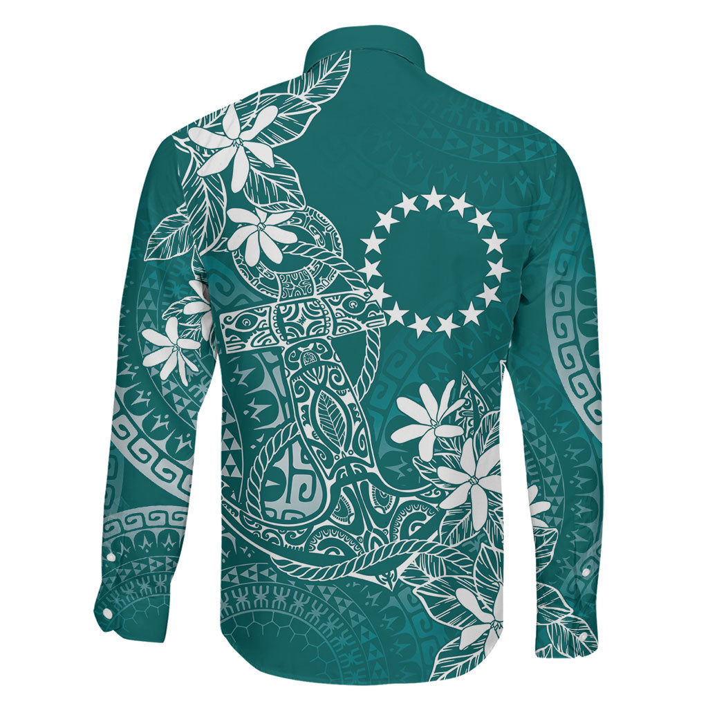 Teal Kuki Airani Tapakau Family Matching Puletasi and Hawaiian Shirt Tribal Anchor Mix Tiare LT7 - Polynesian Pride