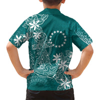 Teal Kuki Airani Tapakau Hawaiian Shirt Tribal Anchor Mix Tiare