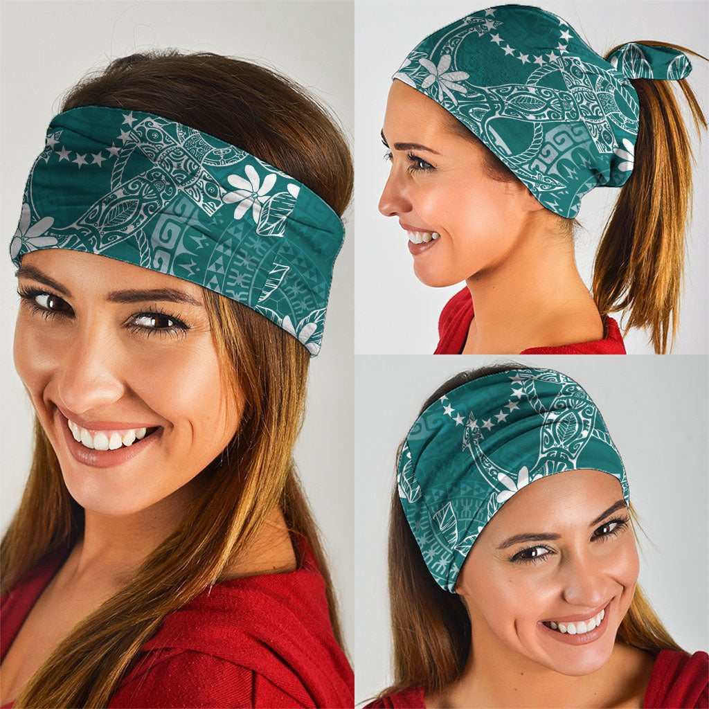 Teal Kuki Airani Tapakau Neck Gaiter Tribal Anchor Mix Tiare