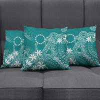 Teal Kuki Airani Tapakau Pillow Cover Tribal Anchor Mix Tiare