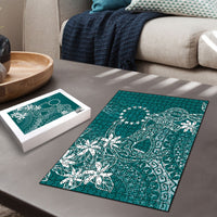 Teal Kuki Airani Tapakau Puzzle Tribal Anchor Mix Tiare