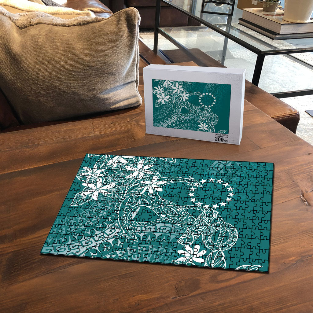 Teal Kuki Airani Tapakau Puzzle Tribal Anchor Mix Tiare