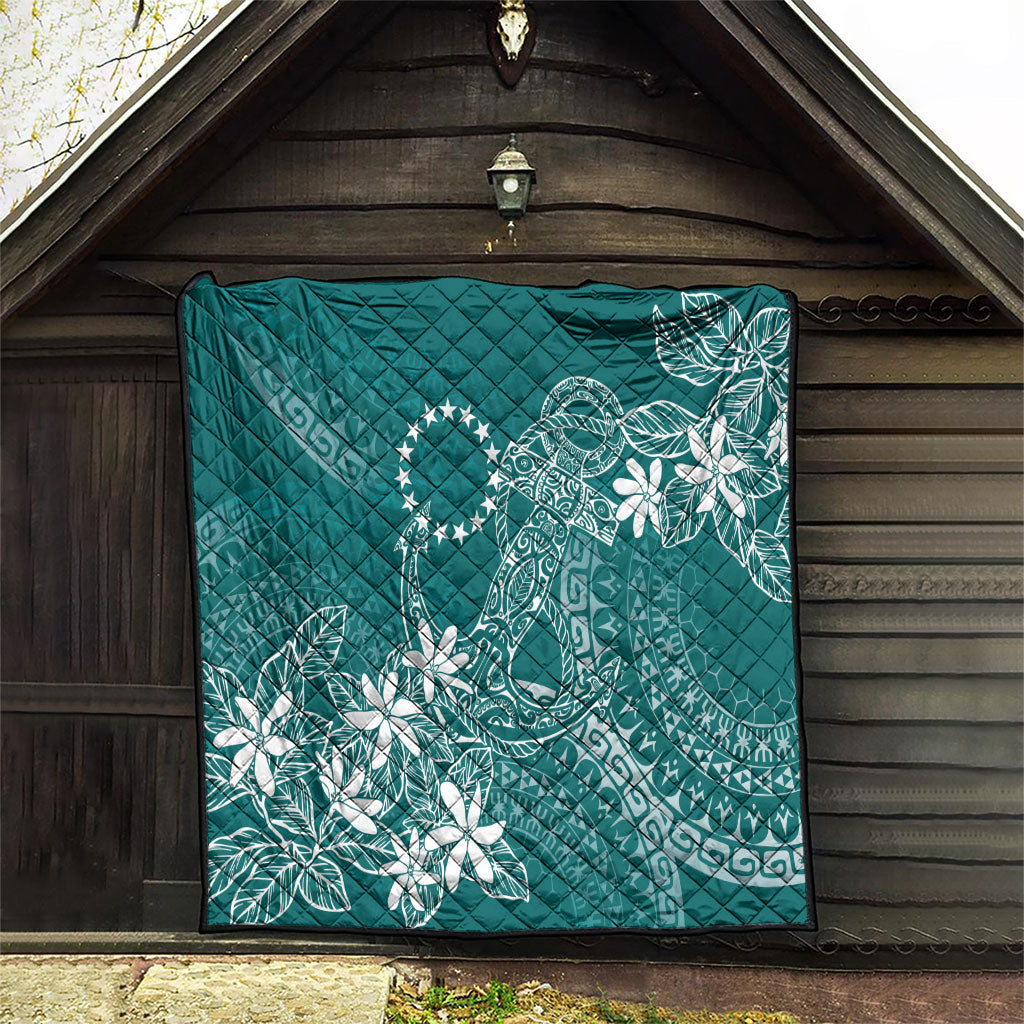 Teal Kuki Airani Tapakau Quilt Tribal Anchor Mix Tiare
