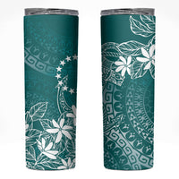Teal Kuki Airani Tapakau Skinny Tumbler Tribal Anchor Mix Tiare LT7 Teal - Polynesian Pride