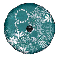 Teal Kuki Airani Tapakau Spare Tire Cover Tribal Anchor Mix Tiare