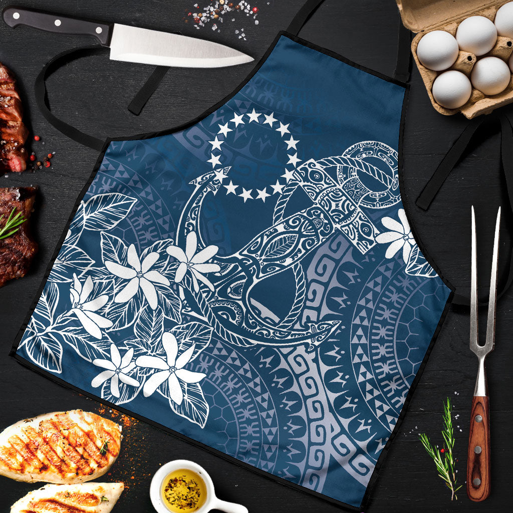 Navy Kuki Airani Tapakau Apron Tribal Anchor Mix Tiare