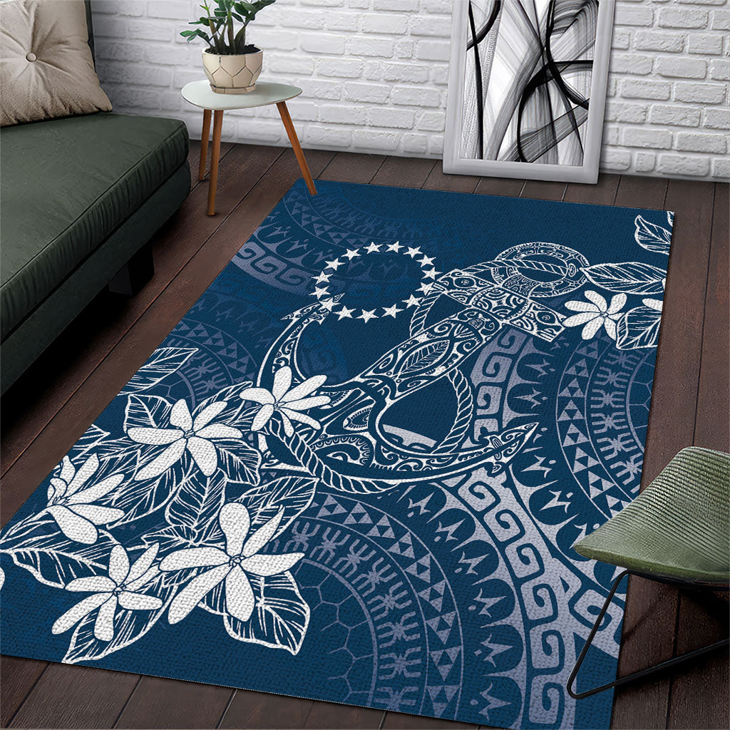 Navy Kuki Airani Tapakau Area Rug Tribal Anchor Mix Tiare