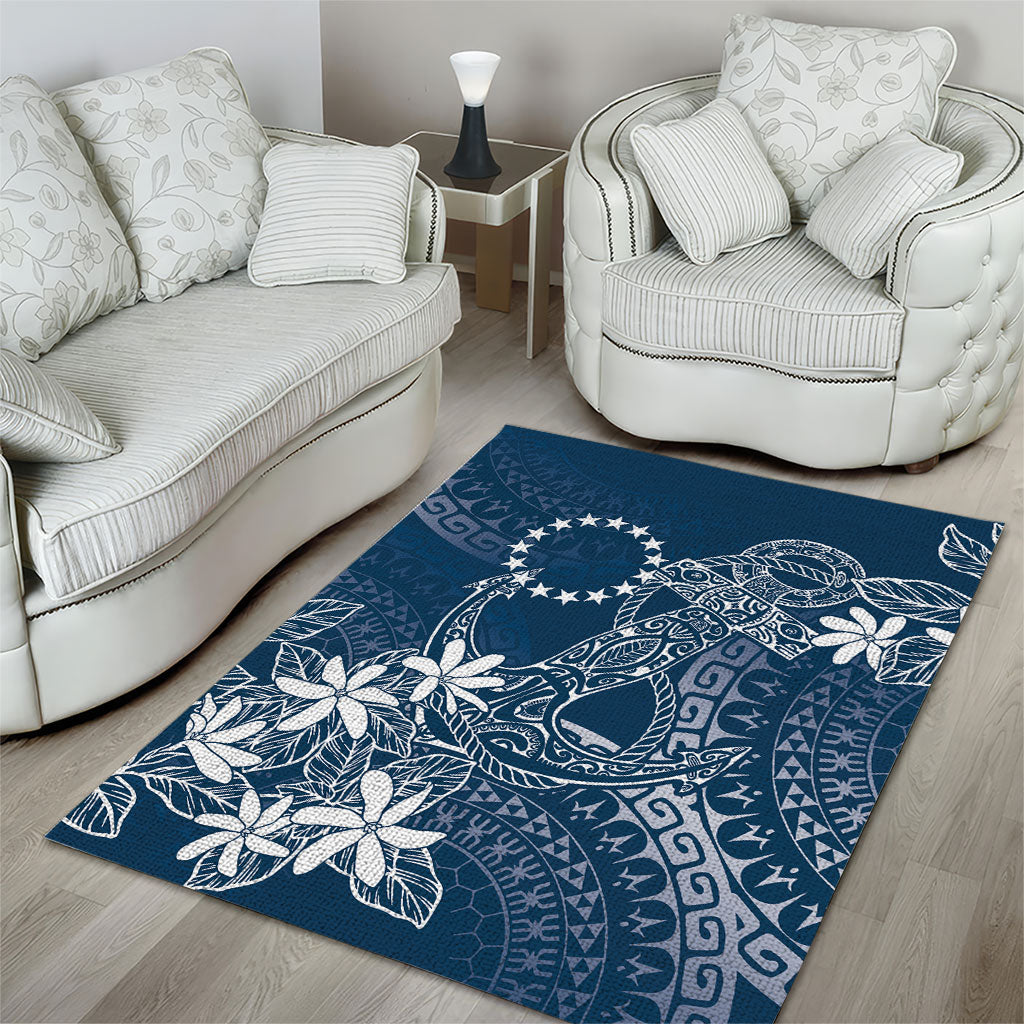 Navy Kuki Airani Tapakau Area Rug Tribal Anchor Mix Tiare
