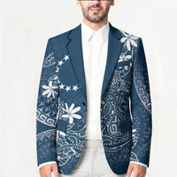 Navy Kuki Airani Tapakau Blazer Tribal Anchor Mix Tiare